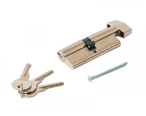 Цилиндр профильный MAXBAR с плоской ручкой CVG/K 40 (ручка)/40 (ключ), никелированный