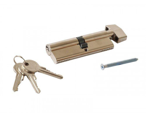 Цилиндр профильный MAXBAR с плоской ручкой CVG/K 45 (ручка)/50 (ключ), никелированный 1 шт.
