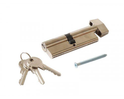 Цилиндр профильный MAXBAR с плоской ручкой CVG/K 45(ручка)/45 (ключ),никелированный 1 шт.