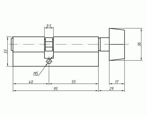 Цилиндр профильный MAXBAR с плоской ручкой CVG/K 55(ручка)/40(ключ),никелированный 1 шт. Цилиндр профильный MAXBAR с плоской ручкой CVG/K 55(ручка)/40(ключ),никелированный 1 шт.