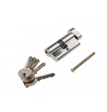 Цилиндр профильный с ручкой 30 (ключ)/30(ручка овальная 28мм), алю, 5 ключей