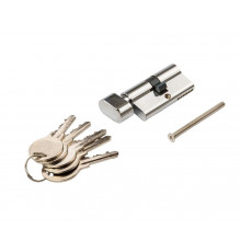 Цилиндр профильный с ручкой 30(ключ) / 30(ручка овальная 28мм) ЦАМ 5 ключей