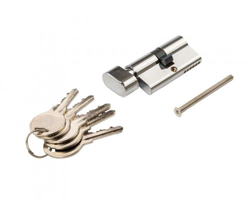 Цилиндр профильный с ручкой 30(ключ) / 30(ручка овальная 28мм) ЦАМ 5 ключей