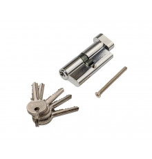 Цилиндр профильный с ручкой 35(ключ)/35(ручка овальная 28мм), алю, 5 ключей