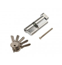 Цилиндр профильный с ручкой 35(ключ)/45(ручка овальная 28мм), алю, 5 ключей