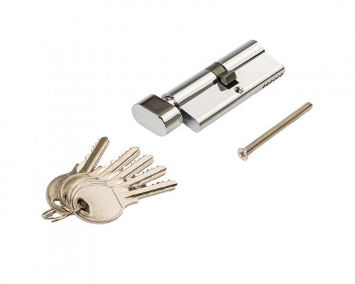 Цилиндр профильный с ручкой 40(ключ)/40(ручка овальная 28мм), ЦАМ 5 ключей