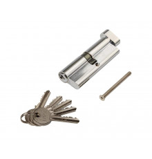 Цилиндр профильный с ручкой 45(ключ)/45(ручка овальная 28мм), алю, 5 ключей