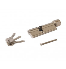 Цилиндр профильный с ручкой ELEMENTIS 40(ключ)/55(ручка), никелированный 1 шт.