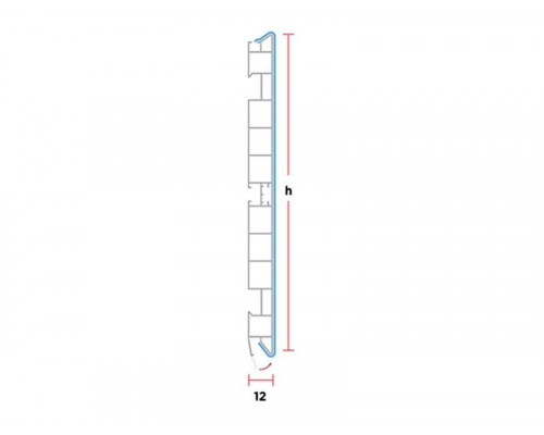 Цоколь кухонный ALPHALUX, H=150мм, L=4м, зеркальный, пластик+алюминиевая фольга Цоколь кухонный ALPHALUX, H=150мм, L=4м, зеркальный, пластик+алюминиевая фольга
