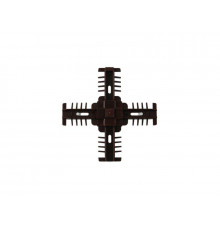 Соединение декоративное крестовое Isabel 18мм коричневое