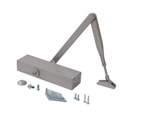 Доводчик ECO Schulte TS 11F EN2/3/4/5, с тягой, Серебро RAL9006 1 шт.