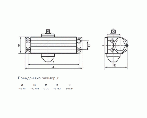 Доводчик Elementis 602 EN2 Черный RAL9005 1 шт.