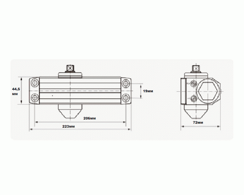 Доводчик Elementis 604, EN4 Белый RAL9016