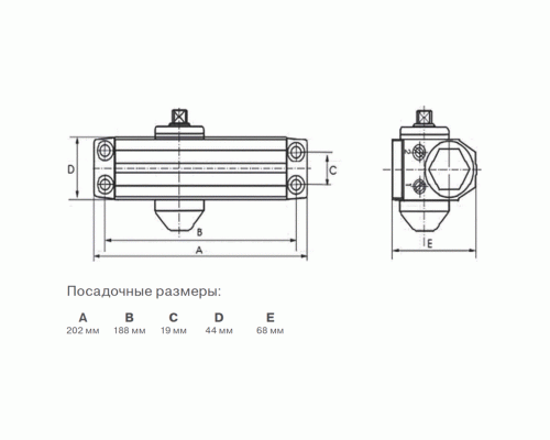 Доводчик Elementis 604 EN4, Антрацит RAL7016 1 шт.
