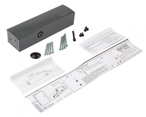 Доводчик GEZE TS 2000 NV BC EN 2-4, без тяги, графит RAL7024