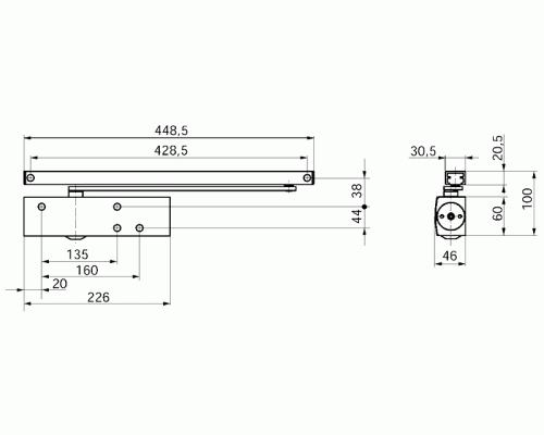 Доводчик GEZE TS 3000 V EN1-4, без тяги, Коричневый 1 шт. Доводчик GEZE TS 3000 V EN1-4, без тяги, Коричневый 1 шт.