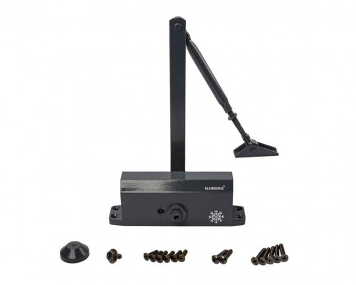 Доводчик с рычажной тягой, усилие EN3/4, с функц. задержки закрывания (DA), антрацит (RAL7016), Elementis