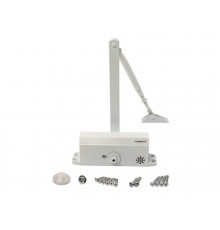 Доводчик с рычажной тягой, усилие EN3/4, с функц. задержки закрывания (DA), белый (RAL9016), Elementis