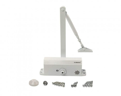 Доводчик с рычажной тягой, усилие EN3/4, с функц. задержки закрывания (DA), белый (RAL9016), Elementis