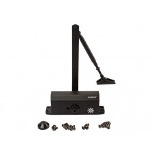 Доводчик с рычажной тягой, усилие EN3/4, с функц. задержки закрывания (DA), чёрный (RAL9005), Elementis