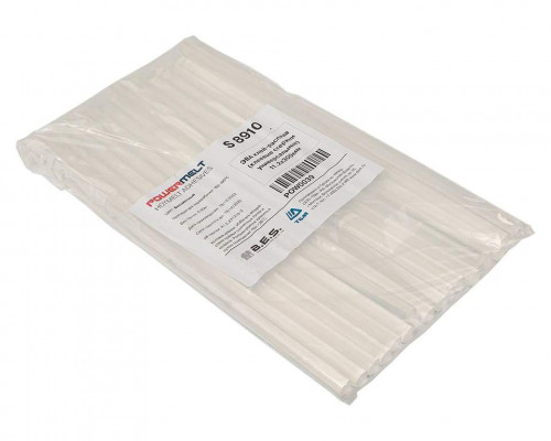 ЭВА клей-расплав (клеевые стержни универсальные) Powermelt S 8910, 11.2х300мм, бесцветный, уп. 0.5кг