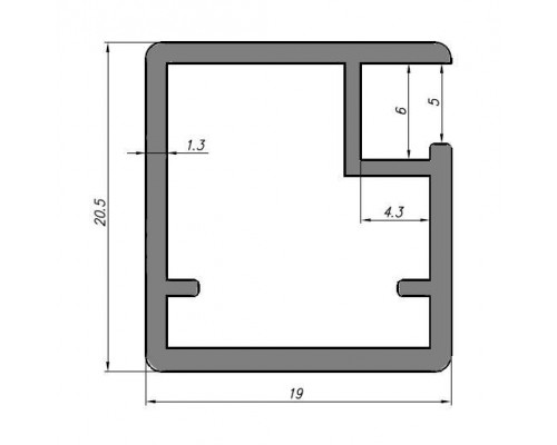 FIRMAX Профиль 21/19 для фасадов, L-5800 мм, светлое золото