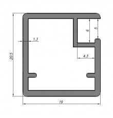 FIRMAX Профиль 21/19 для фасадов, L-5800 мм, темное золото