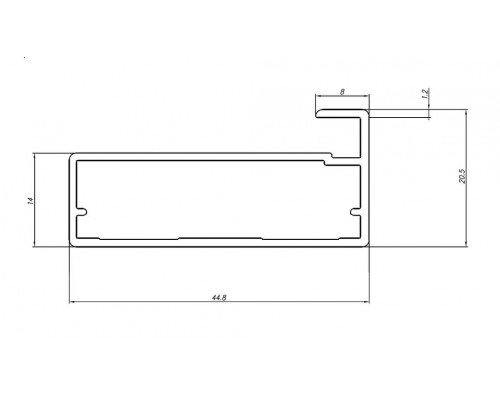 FIRMAX Профиль 45/9 для фасадов, L-5800 мм, черный матовый