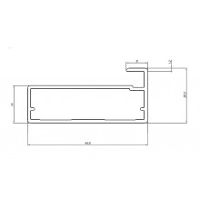 FIRMAX Профиль 45/9 для фасадов, L-5800 мм, серебро