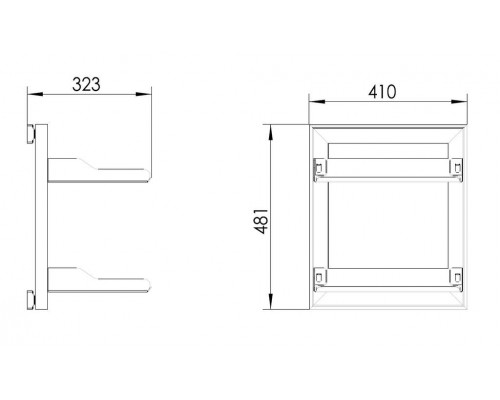 FIRMAX Рамка с боковым креплением, 2 полки 323х410х481 (ШхГхВ), серый 1 шт. FIRMAX Рамка с боковым креплением, 2 полки 323х410х481 (ШхГхВ), серый 1 шт.