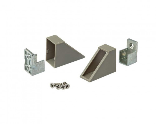 FIRMAX Штангодержатель боковой для прямоугольной штанги, серый 1 ком.