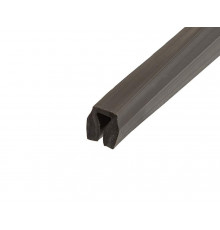 FIRMAX Уплотнитель ПВХ под вставку 4мм, черный, П-образный