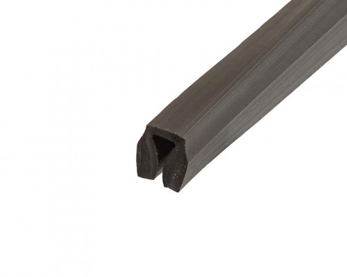 FIRMAX Уплотнитель ПВХ под вставку 4мм, черный, П-образный