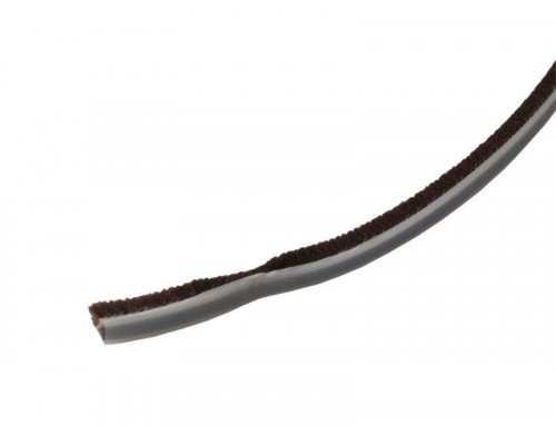 Уплотнитель щеточный самоклеящийся, FIRMAX, 9х6мм, черный 1 м