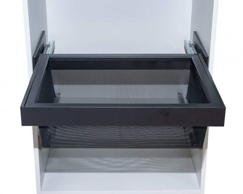 FIRMAX Выдвижная корзина в базу 600 мм, мелкая сетка, 564х420х140 (ШхГхВ), черный 1 шт.