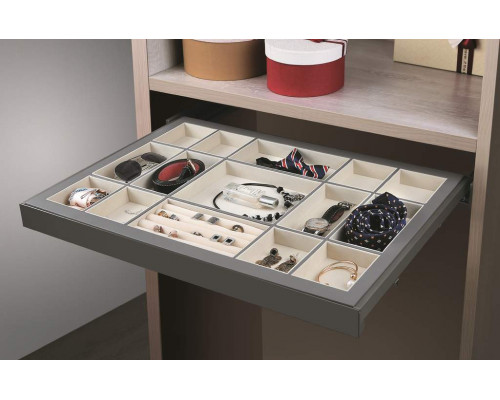 FIRMAX Выдвижной лоток для бижутерии в базу 600 мм, 564х420х61 (ШхГхВ), серый 1 шт.