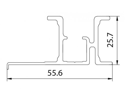 FM902 Направляющая верхняя, накладной монтаж, серебро, L=3000 мм, FIRMAX. 1 ком.