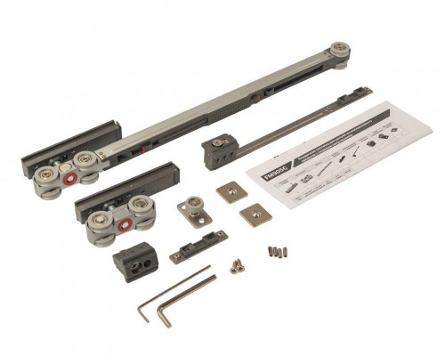 FM905C Комплект для сдвижной двери из алюминиевого профиля с двухсторонним плавным закрыванием