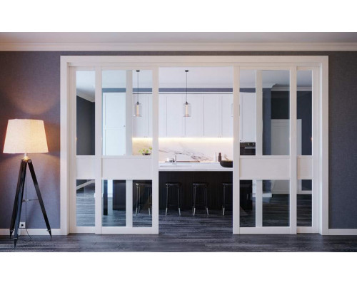 FM911A Комплект для 4-х (2+2) деревянных дверей с синхронным плавным закрыванием