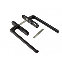 Гарнитур HS, длина ручки 251 мм, с PZ, штифт 10, L=140 мм, черный (RAL 9005), винты М6*100