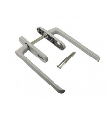 Гарнитур HS, длина ручки 251 мм, с PZ, штифт 10, L=140 мм, серебро (RAL 9006), винты М6*100