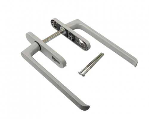 Гарнитур HS, длина ручки 251 мм, с PZ, штифт 10, L=140 мм, серебро (RAL 9006), винты М6*100
