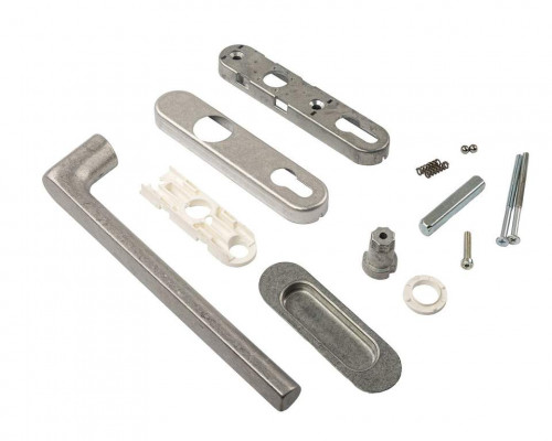 Гарнитур Internika с PZ, длина ручки 240 мм+ракушка, штифт 10/62 мм, неокрас