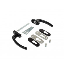 Гарнитур балконный Internika FILIZ, с овальными накладками, черный RAL 9005