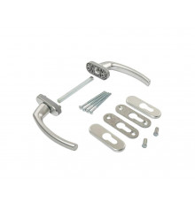 Гарнитур балконный Internika FILIZ, с овальными накладками, серебро