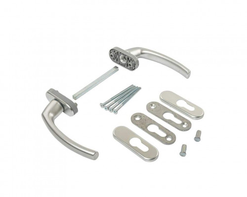 Гарнитур балконный Internika FILIZ, с овальными накладками, серебро