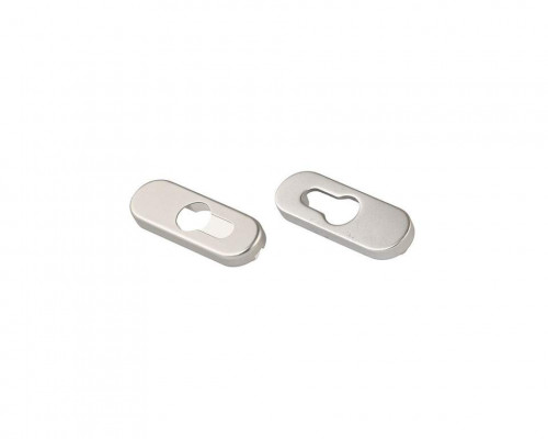 Гарнитур балконный Internika Tolstoy алюминиевый, с овальными накладками, серебро F1