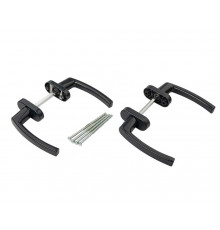 Гарнитур для балконной двери алюминиевый антрацит, штифт 120, винты М5х100 мм 2 шт, RAL 7016