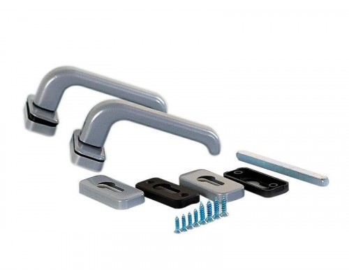 Гарнитур нажимной раздельный Elementis 31.5/PZ/8(длина штифта 120мм+1 пара накладок)Серебристый RAL9006 1 ком.