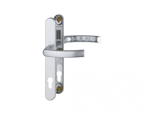 Гарнитур нажимной подпружиненный HOPPE Liege со сплошной накладкой (30/67-72), Серебристый F1